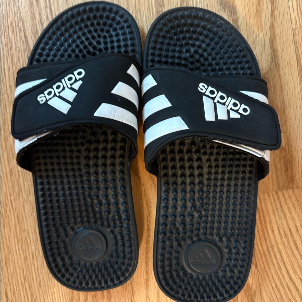 adidas Black and White Women's Slippers